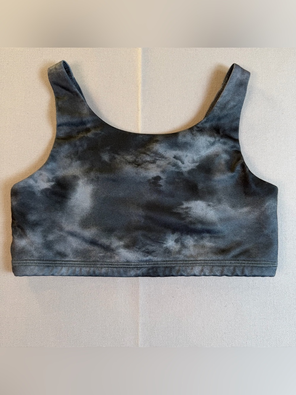 Athletic Works Girls szM (7-8) Black and Gray Tie-Dye Sports Bra Top